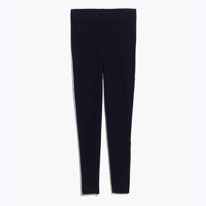 Madewell (Re)sourced Cashmere High-Rise Sweater Leggings - Navy Sz Medium